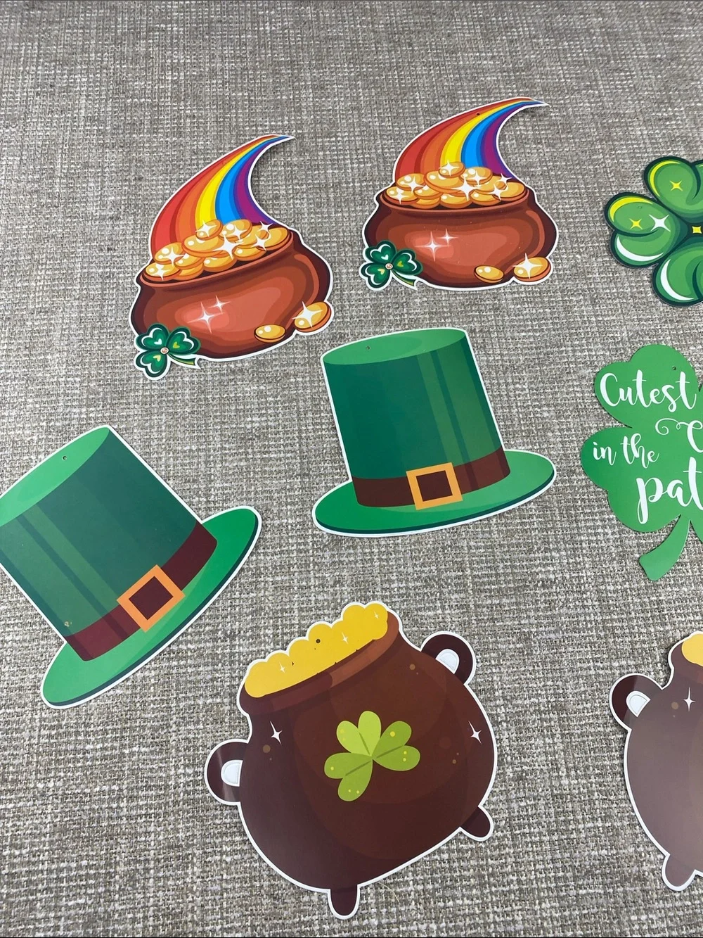 St. Patrick's Day Party cutout for ceiling wall Set - Green Decorations